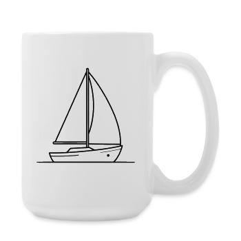 sailing ship - Large Mug 440 ml - white - Right