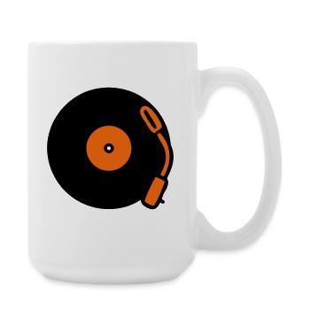 Vinyl Record Turntable Vinyl - Large Mug 440 ml - white - Right