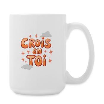 Crois en toi - Typo Bulle - Grande tasse 440 ml - blanc - Droite