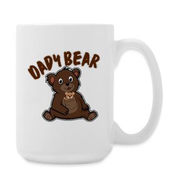 Papa Ours et son Ourson - Große Tasse 440 ml - Weiß - Rechts
