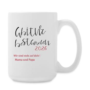 Abitur bestanden - Große Tasse 440 ml - Weiß - Rechts