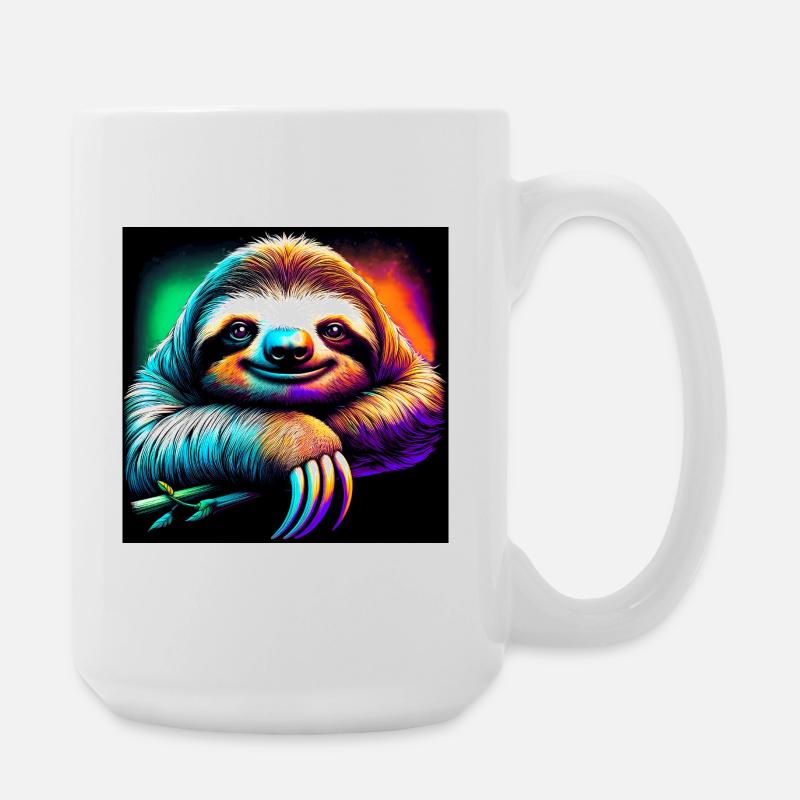 Faultier - Große Tasse 440 ml - Weiß