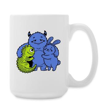 Monstres mignons - Grande tasse 440 ml - blanc - Droite
