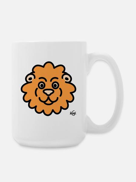 Lion Large - Large Mug 440 ml - white