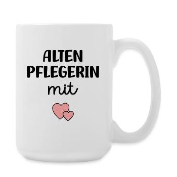 Altenpflegerin mit Herz - Große Tasse 440 ml - Weiß - Rechts