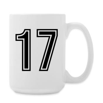 17 Symbole numérique - Grande tasse 440 ml - blanc - Droite