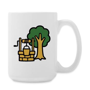 Draw Fountain Village Logo - Grande tasse 440 ml - blanc - Droite