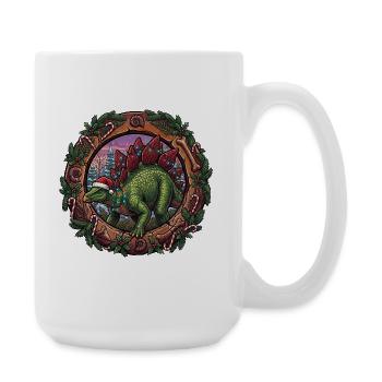 Magie de Noël du stégosaure - Grande tasse 440 ml - blanc - Droite