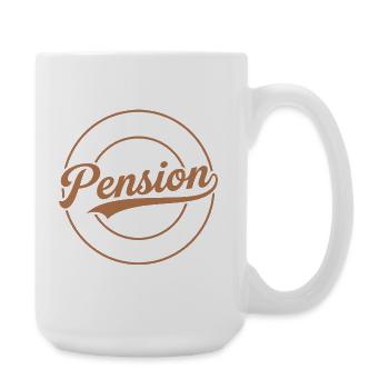 Pension nicht mehr zuständig Pensionär - Große Tasse 440 ml - Weiß - Rechts