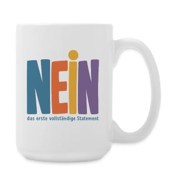 Nein das erste vollstaendige Statement - Große Tasse 440 ml - Weiß - Rechts