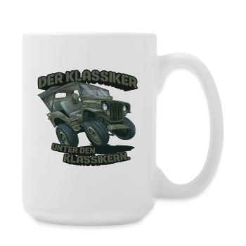 Willys MB – Der Klassiker unter den Klassikern - Große Tasse 440 ml - Weiß - Rechts