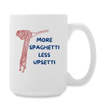 lustiges Spaghetti-Design - Große Tasse 440 ml - Weiß - Rechts