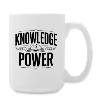 Knowledge Is Power - Large Mug 440 ml - white - Right