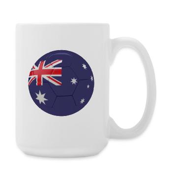 AUSTRALIA'S FLAG ON A FOOTBALL - Large Mug 440 ml - white - Right