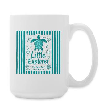Kleiner Entdecker Schildkröte - Große Tasse 440 ml - Weiß - Rechts