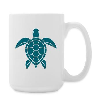 Chemise d’été Tortue - Grande tasse 440 ml - blanc - Droite