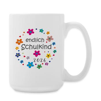 Finally a schoolchild in 2026 - Large Mug 440 ml - white - Right