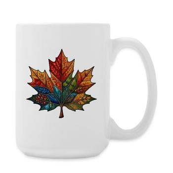 Kaléidoscope Feuille d’Automne - Grande tasse 440 ml - blanc - Droite