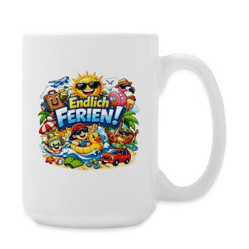 Endlich Ferien! - Große Tasse 440 ml - Weiß - Rechts