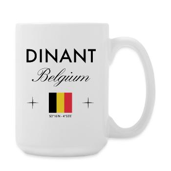 Dinant, Belgium, coordinates, travel, souvenir - Large Mug 440 ml - white - Right