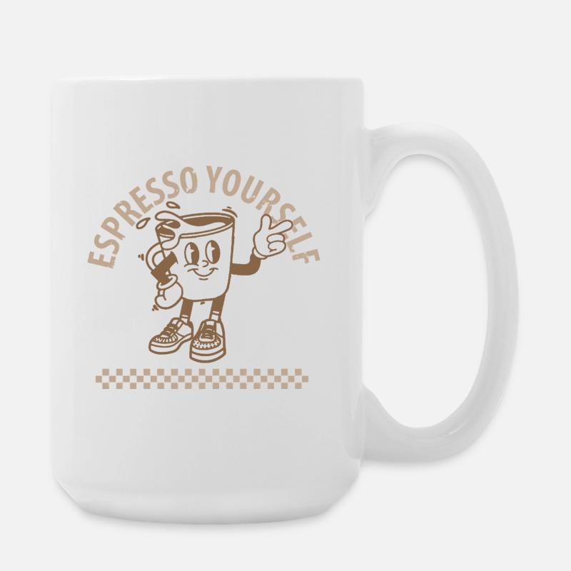 Espresso Yourself Coffee - Große Tasse 440 ml - Weiß