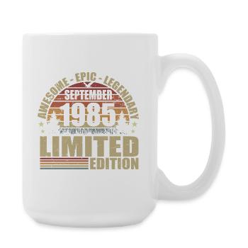 1985 septembre 1985 Anniversaire septembre 1985 - Grande tasse 440 ml - blanc - Droite