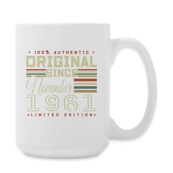 November 1961 Birthday Gift - Large Mug 440 ml - white - Right
