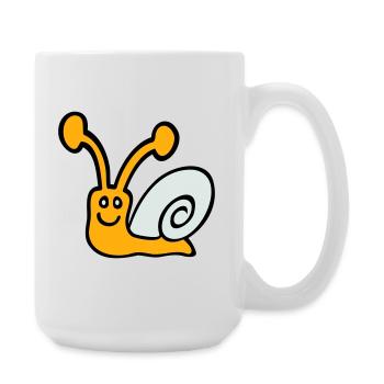 Snail Shell Cute Cute Happy Cool - Large Mug 440 ml - white - Right