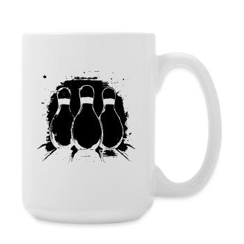 Graphiques de bowling - Grande tasse 440 ml - blanc - Droite