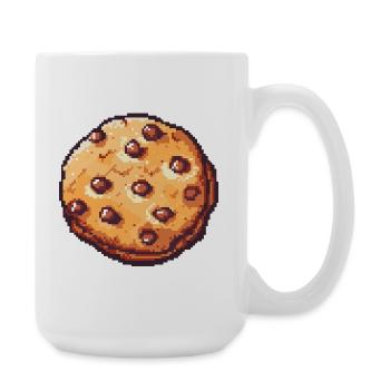 Pixel Cookie Pixel Cookie Retro Art - Large Mug 440 ml - white - Right