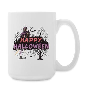 Happy Halloween Maison Hantée Pastel - Grande tasse 440 ml - blanc - Droite