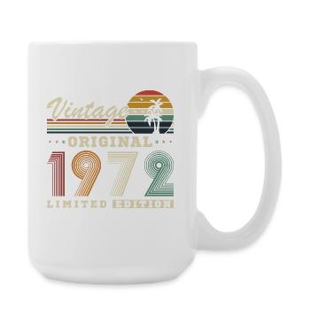 Original 1972 Vintage Rétro Cadeau D'anniversaire - Grande tasse 440 ml - blanc - Droite
