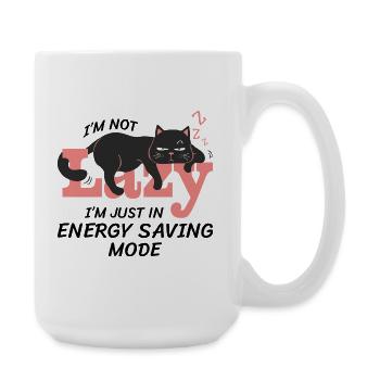 Je ne suis pas paresseux, je suis juste en mode économie d’énergie - Grande tasse 440 ml - blanc - Droite