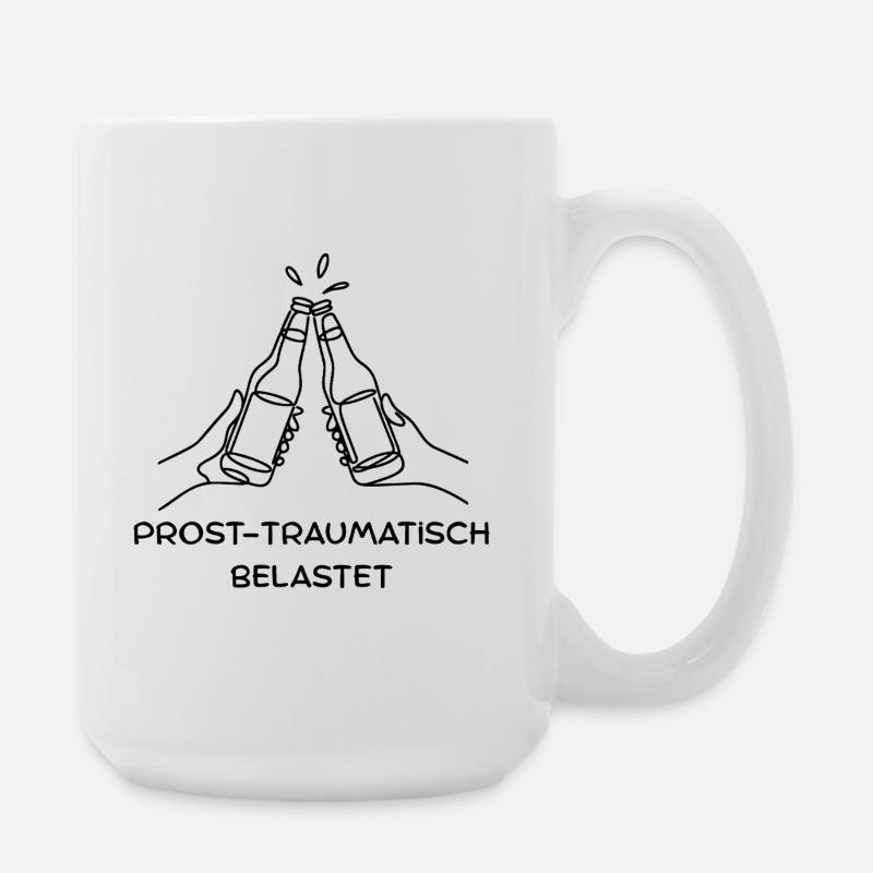 Cheers Tshirt - Large Mug 440 ml - white