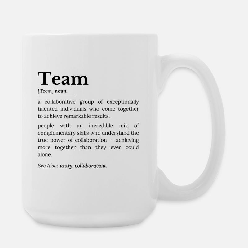 Team Definition  - Large Mug 440 ml - white