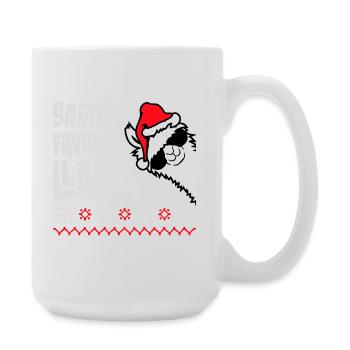 Santa's Favorite Llama Cool Side Sunglasses - Large Mug 440 ml - white - Right