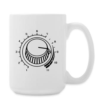 Volume, Monter le son, Volume, Musique, Fête, Son DJ - Grande tasse 440 ml - blanc - Droite