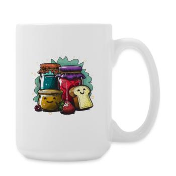 Colourful jam splendour - Large Mug 440 ml - white - Right