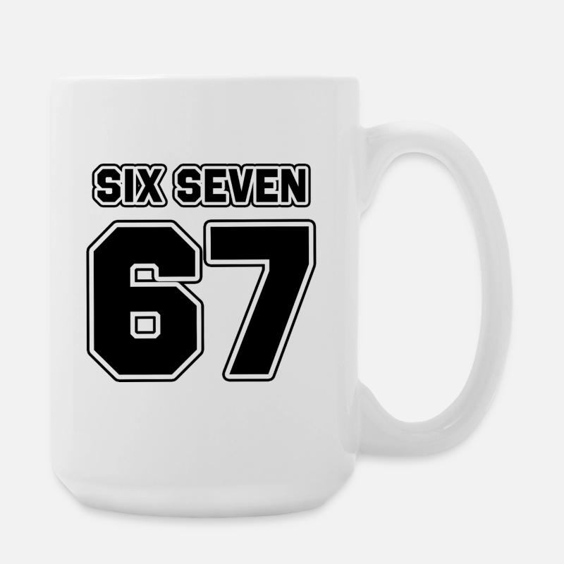 67 Six Seven - Large Mug 440 ml - white