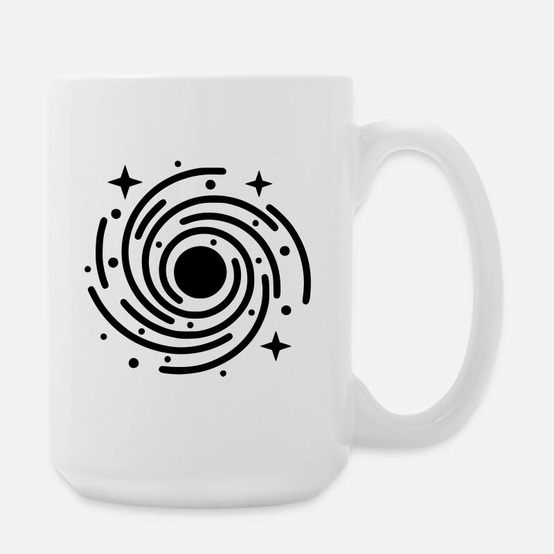 Galaxy & Black Hole | Universe Symbol - Large Mug 440 ml - white