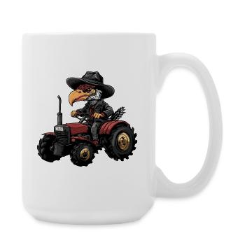 Harpy Bird Tractor Farmer - Large Mug 440 ml - white - Right