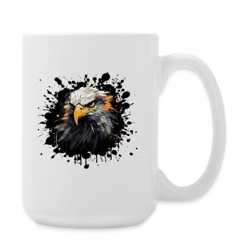 Eagle Head Color Splash - Large Mug 440 ml - white - Right