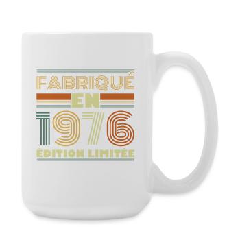 Vintage 1976 Cadeau D'anniversaire 50 ans - Grande tasse 440 ml - blanc - Droite