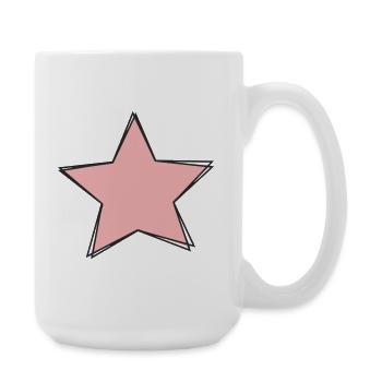 Pink Star Design - Large Mug 440 ml - white - Right