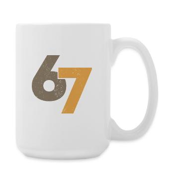 67 im Retro-Stil - Große Tasse 440 ml - Weiß - Rechts