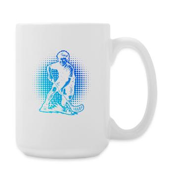 Einfach Floorball zeitloses Design - Große Tasse 440 ml - Weiß - Rechts
