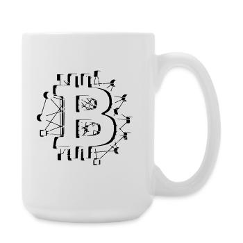 Bitcoin Platine Circuit Tech Krypto - Große Tasse 440 ml - Weiß - Rechts