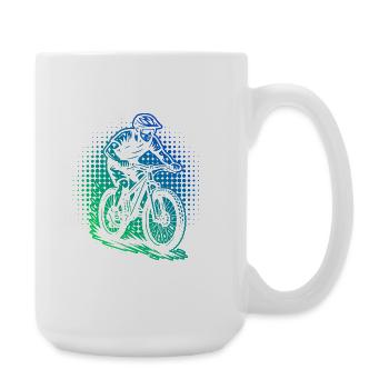 Le VTT adore porter - Grande tasse 440 ml - blanc - Droite