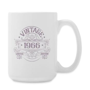 60. Geburtstag Vintage Jahr 1966 Limited Edition - Große Tasse 440 ml - Weiß - Rechts