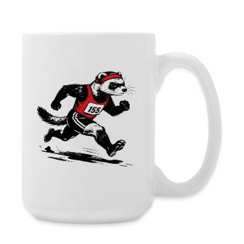 Furet courant en rouge - Grande tasse 440 ml - blanc - Droite